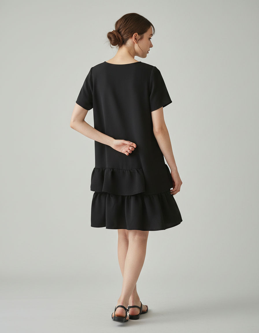 Pippa Plus-Size Ruffle-Hem Midi Dress
