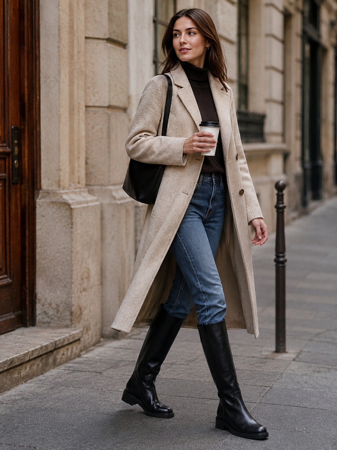 Matilda Leather Knee-High Equestrian Boots