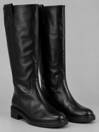 Matilda Leather Knee-High Equestrian Boots