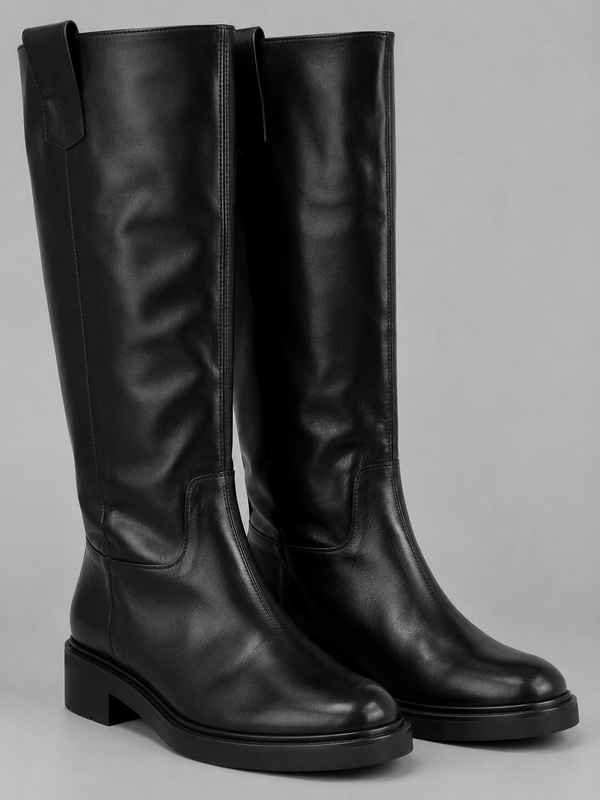 Matilda Leather Knee-High Equestrian Boots