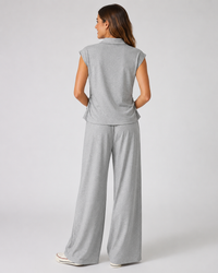 Magnolia Striped Top & Wide-Leg Trouser Set