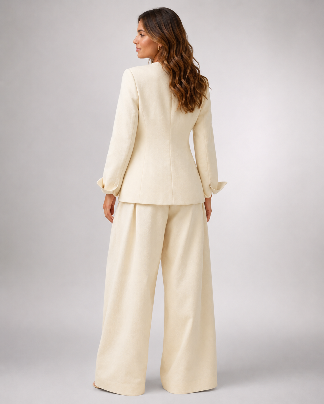 Harper Linen-Blend Blazer & Wide-Leg Trouser Set