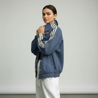 Flavienne Contrast-Stripe Zip Track Jacket