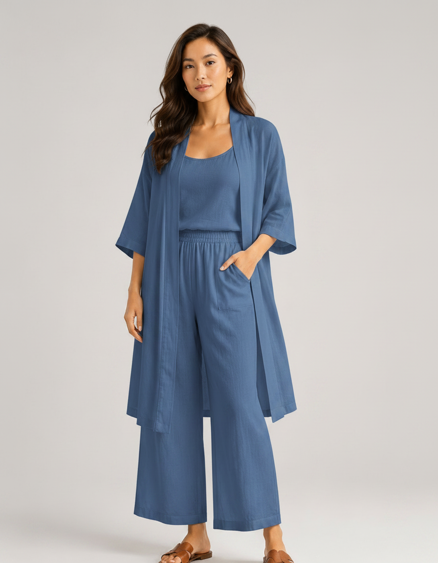 Farrah Three-Piece Top & Trouser Set