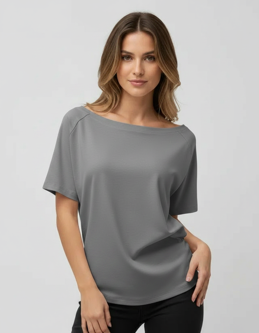 Gemma One-Shoulder Long-Sleeve Top