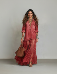 Bianca Denim Shirt Maxi Dress