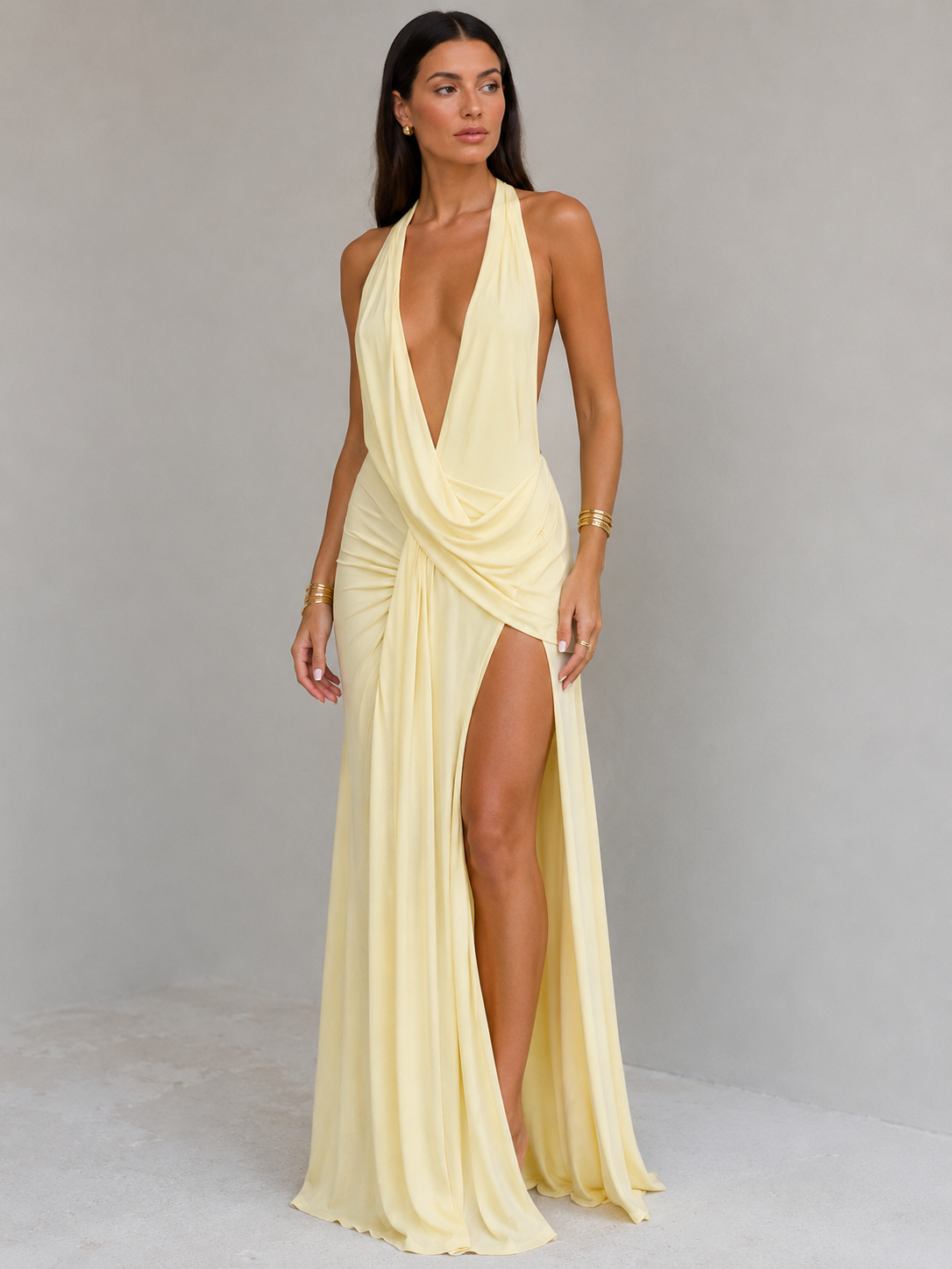 Juliette V-Neck Open-Back Split Maxi Dress - product image 1