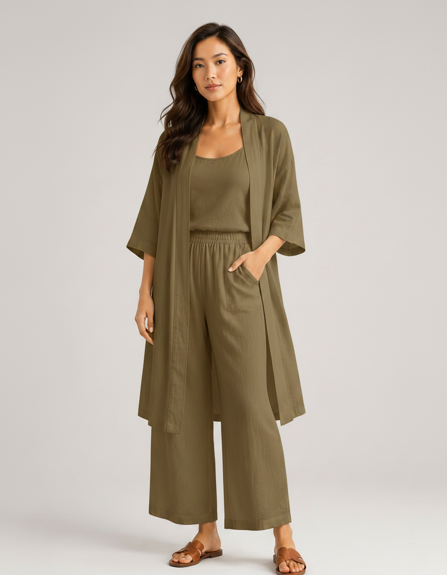 Farrah Three-Piece Top & Trouser Set