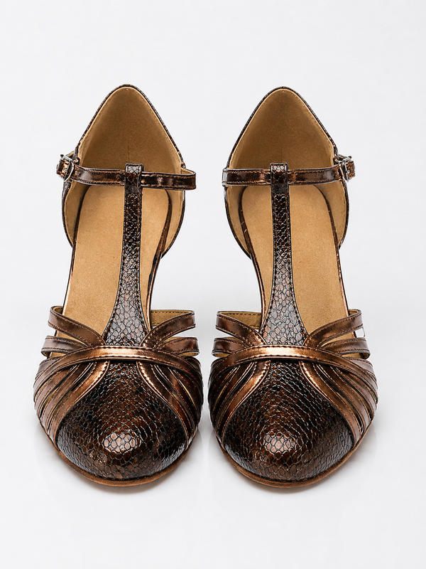 Orielle Bronze High-Heel Latin Dance Shoes