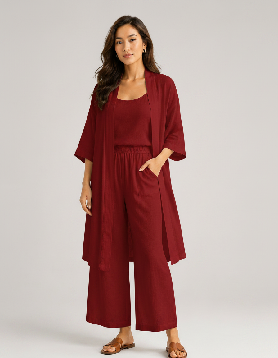 Farrah Three-Piece Top & Trouser Set