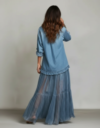 Bianca Denim Shirt Maxi Dress