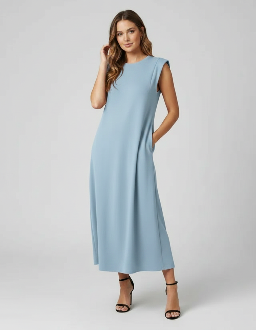 Vivienne Relaxed A-Line Maxi Dress