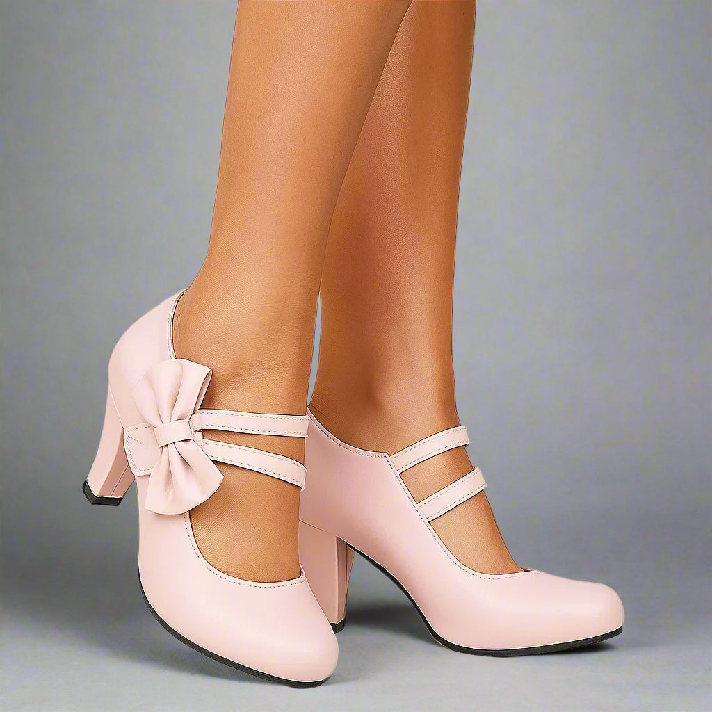 Bella Bow Mary Jane Block-Heel Pumps – product image 6