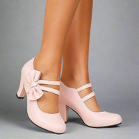 Bella Bow Mary Jane Block-Heel Pumps – product image 6