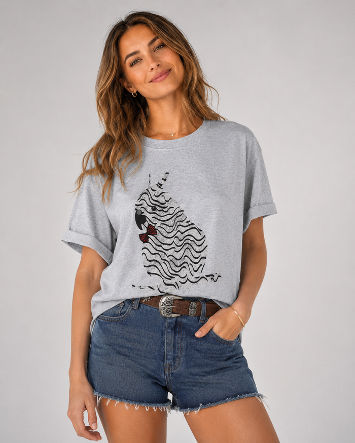 Frankie Animal-Print Drop-Shoulder T-Shirt
