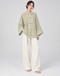 Aria Sheer Button-Up Blouse