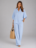 Vienelle Waffle-Knit Two-Piece Set