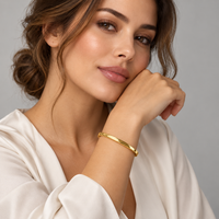 Brea Smooth Stainless Steel Bangle Bracelet