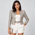 Calienne Sequin Cropped Blazer