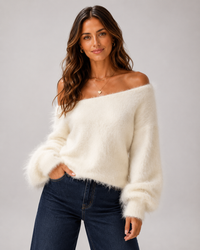Talenza Plush Strapless Pullover Sweater