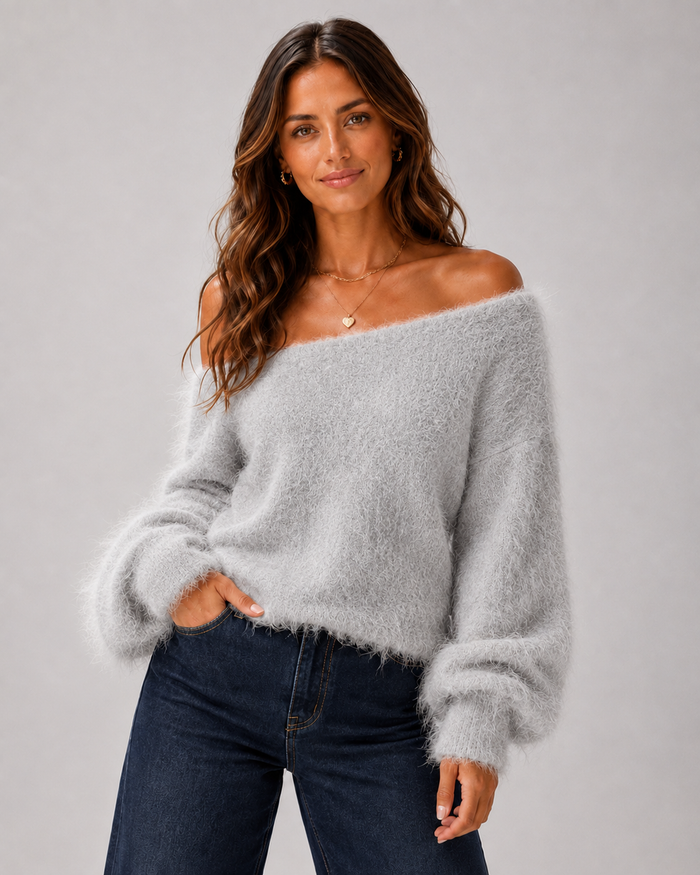 Talenza Plush Strapless Pullover Sweater