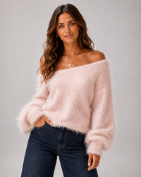 Talenza Plush Strapless Pullover Sweater