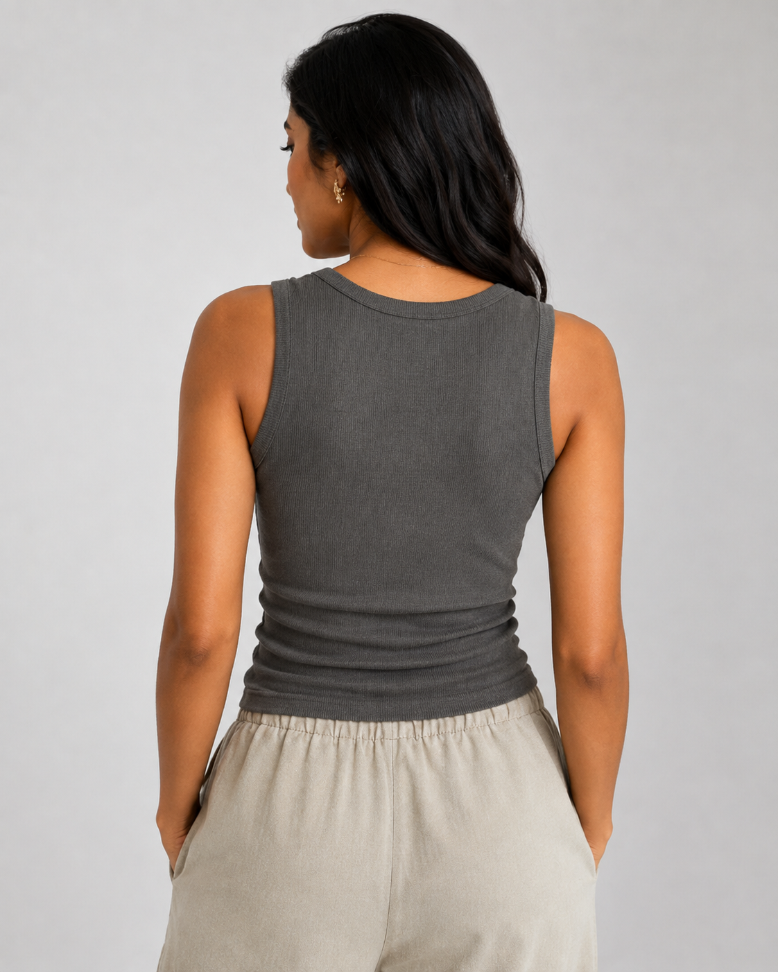 Bettina U-Neck Pleated Tank Top