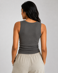 Bettina U-Neck Pleated Tank Top