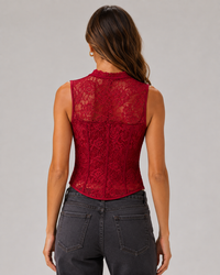 Belle Lace Bow Corset Crop Top