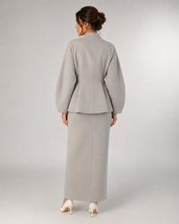 Brielle Puff-Sleeve Blazer & Skirt Set
