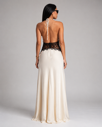 Jessamine Lace Halter-Neck Maxi Dress