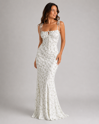 Lorelai Floral Tie-Front Midi Dress