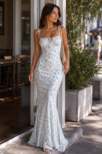 Lorelai Floral Tie-Front Midi Dress