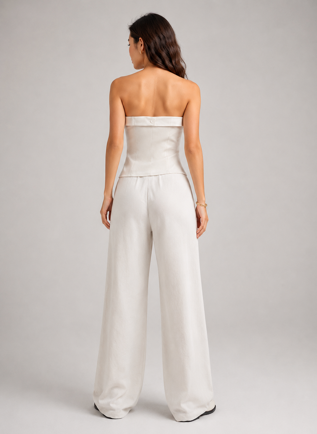 Katia Bandeau Top & Wide-Leg Trouser Set