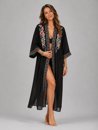 Heloise Embroidered Kaftan Beach Cover-Up