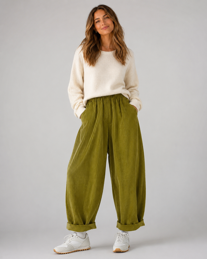Bronte Corduroy Wide-Leg Trousers