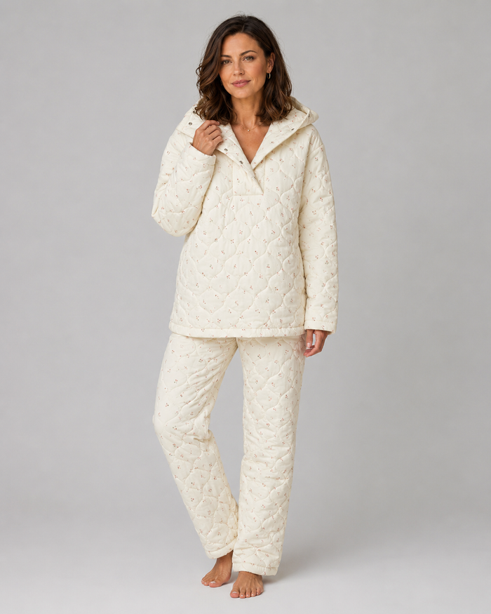 Sophronia Printed Button Top & Wide-Leg Trouser Set