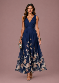 Vivienne Floral V-Neck Wedding Guest Maxi Dress - product image 3