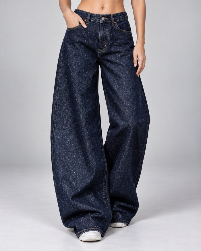 Aureana Washed Wide-Leg Jeans