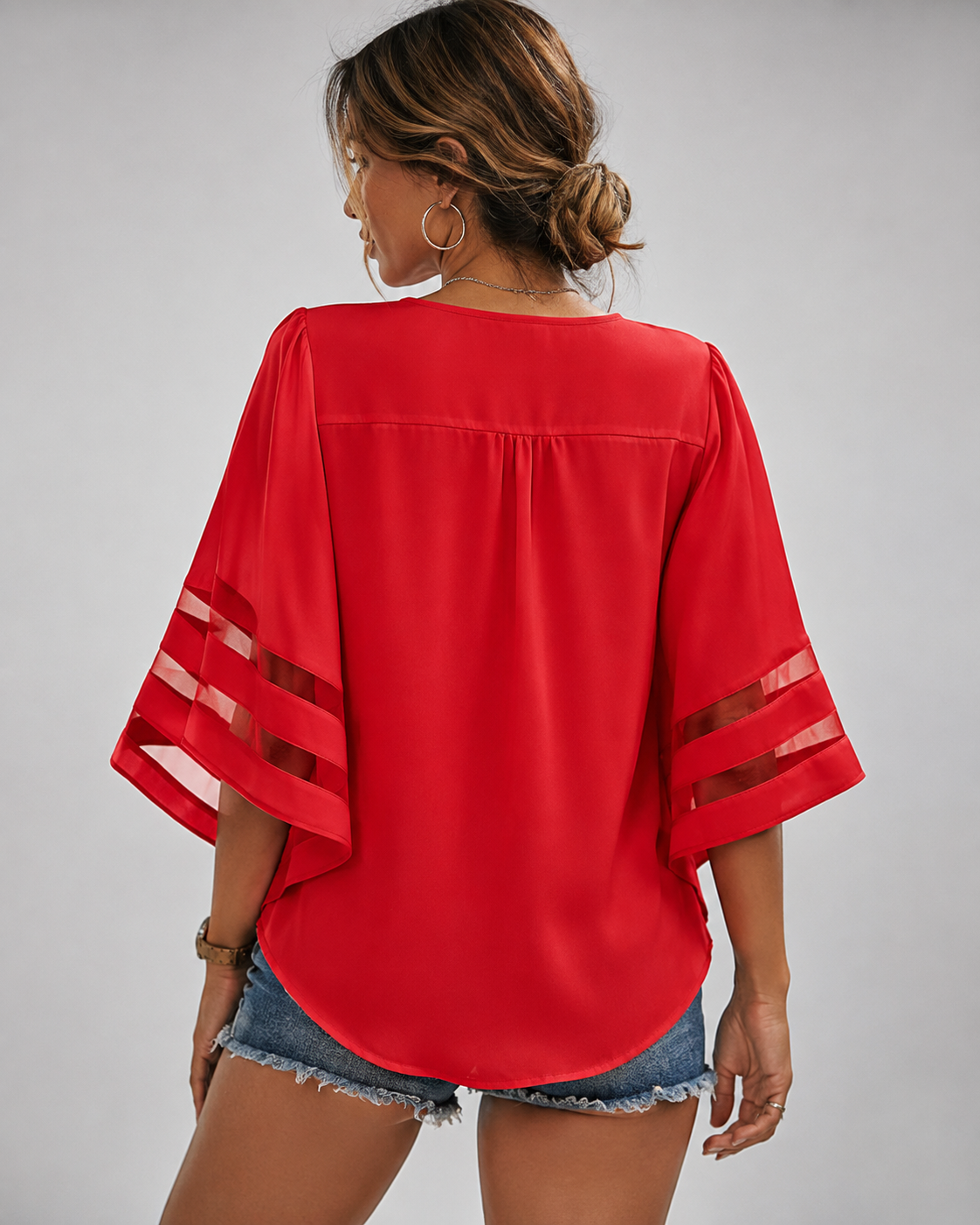 Rosamund Printed Off-Shoulder Short-Sleeve Top