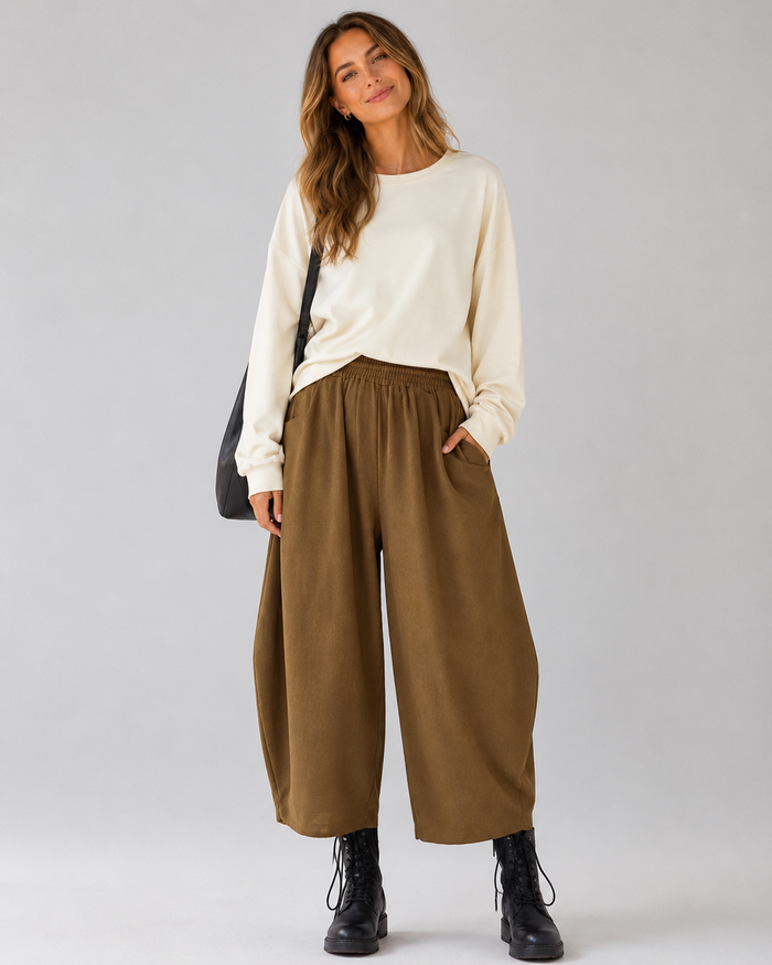 Jessamy Cotton High-Waist Harem Trousers