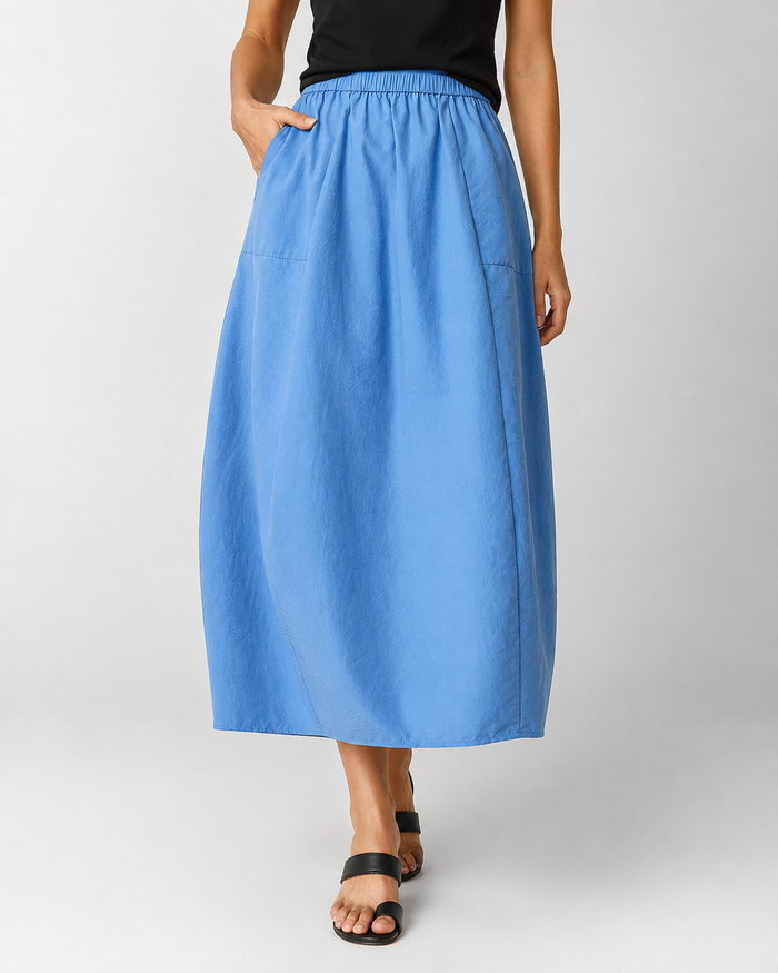 Aurelia High-Waist Cocoon Midi Skirt