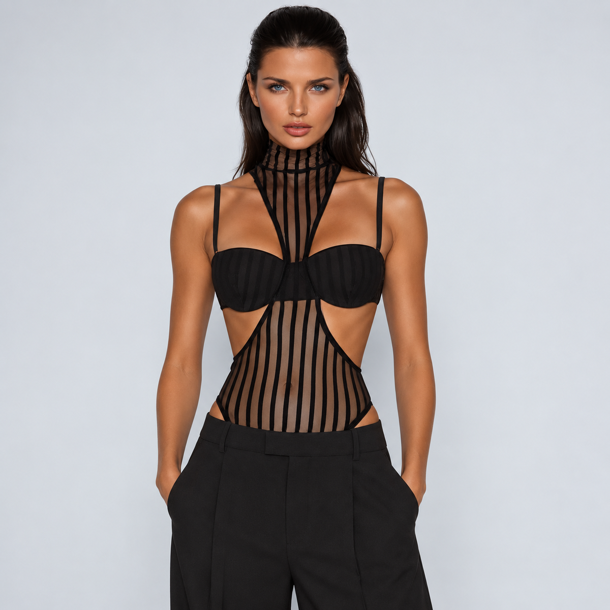 Devan Mesh Cutout Bodysuit