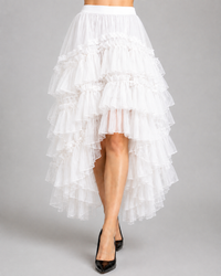 Oriina Gothic Lolita Layered Tulle Maxi Skirt