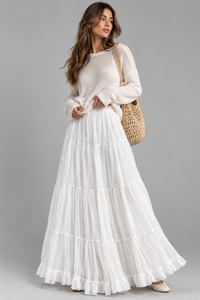 Elara Pleated Maxi Skirt