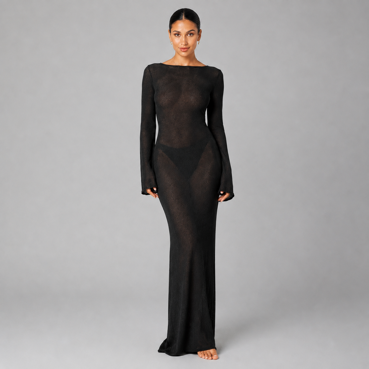 Noor Sheer Beach Cover-Up Dress
