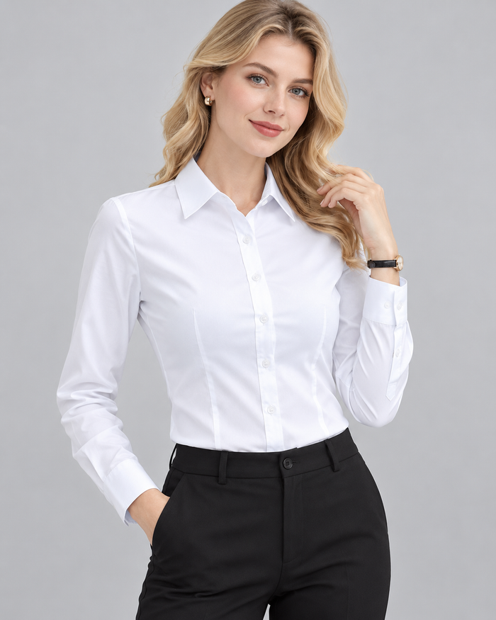 Elise White Office Shirt
