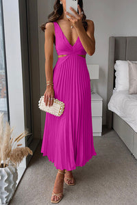 Aurelie V-Neck Pleated Maxi Dress - product image 5