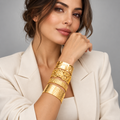 Gisella Textured Open Cuff Bracelet