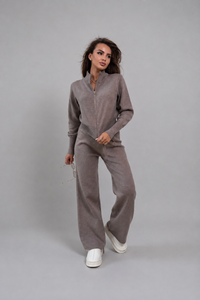 Evie Zip Cardigan & Knit Trouser Set